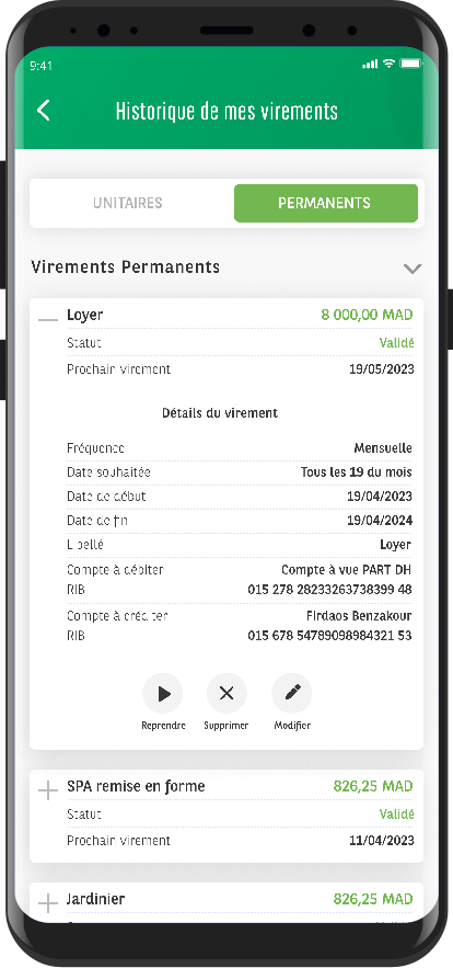 comment effectuer un virement instantané bmci